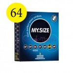 MySize 64 dydžio prezervatyvai (vienetais)