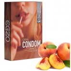 Oraliniai prezervatyvai EGZO - persikas (3vnt dėžutė)